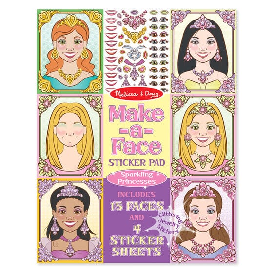 Make a Face Sticker Pad Sparkling Princesses by Melissa Doug