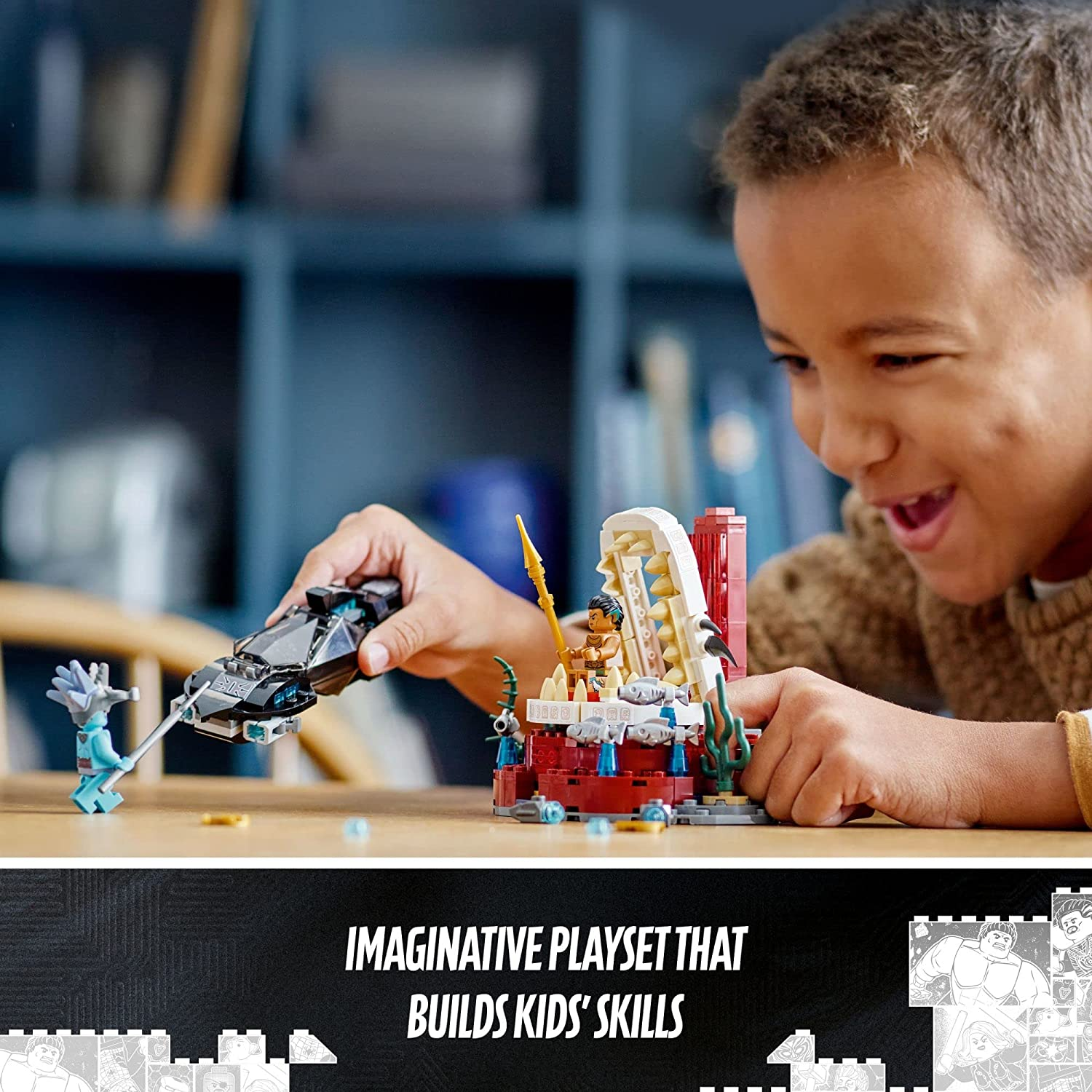 Marvel Black Panther Wakanda Forever King Namors Throne Room by Lego 4