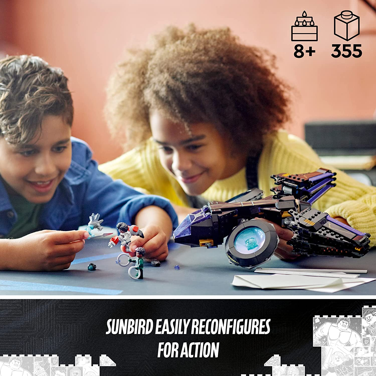 Marvel Black Panther Wakanda Forever Shuris Sunbird by Lego 2