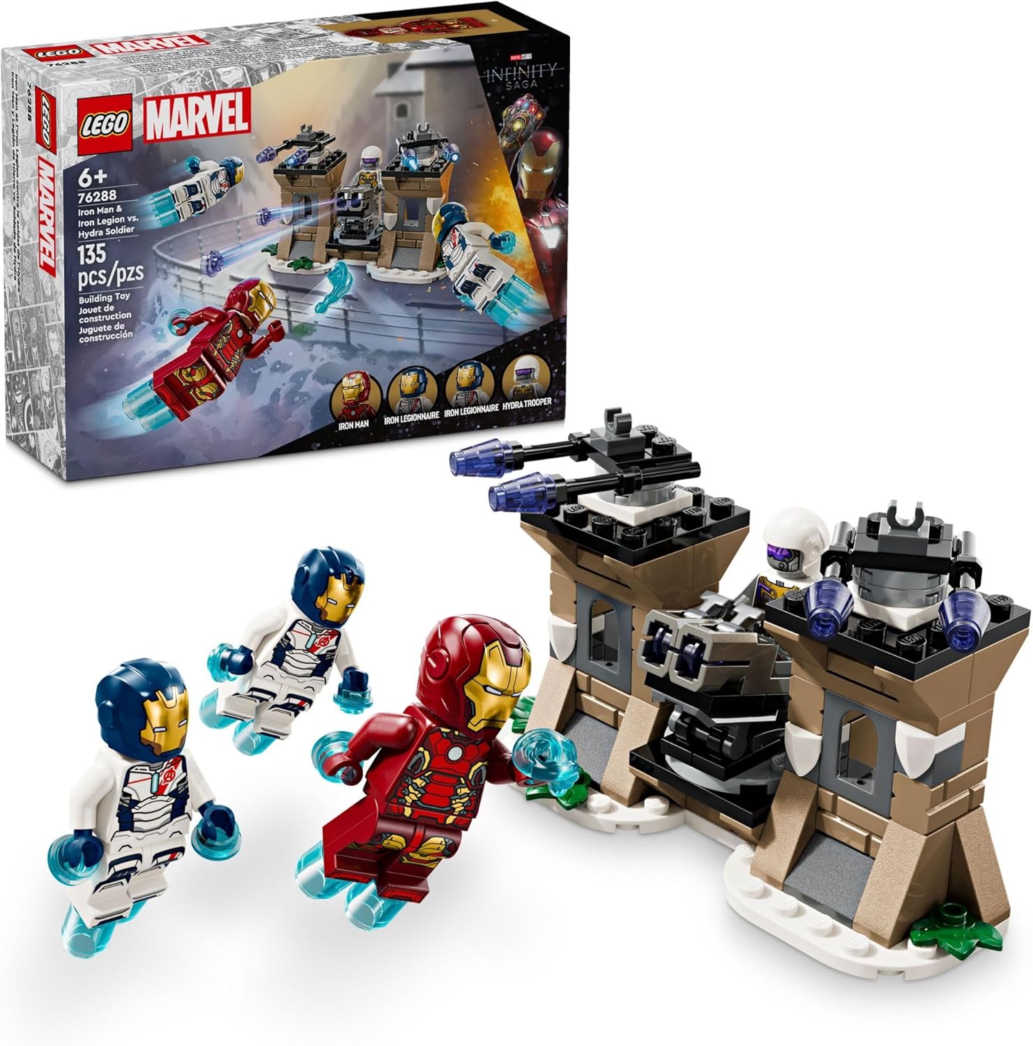 Marvel Iron Man & Iron Legion vs. Hydra Soldier-by-Lego