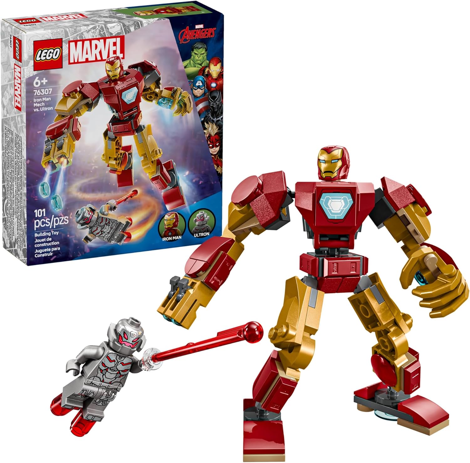 Marvel Iron Man Mech vs. Ultron-by-Lego