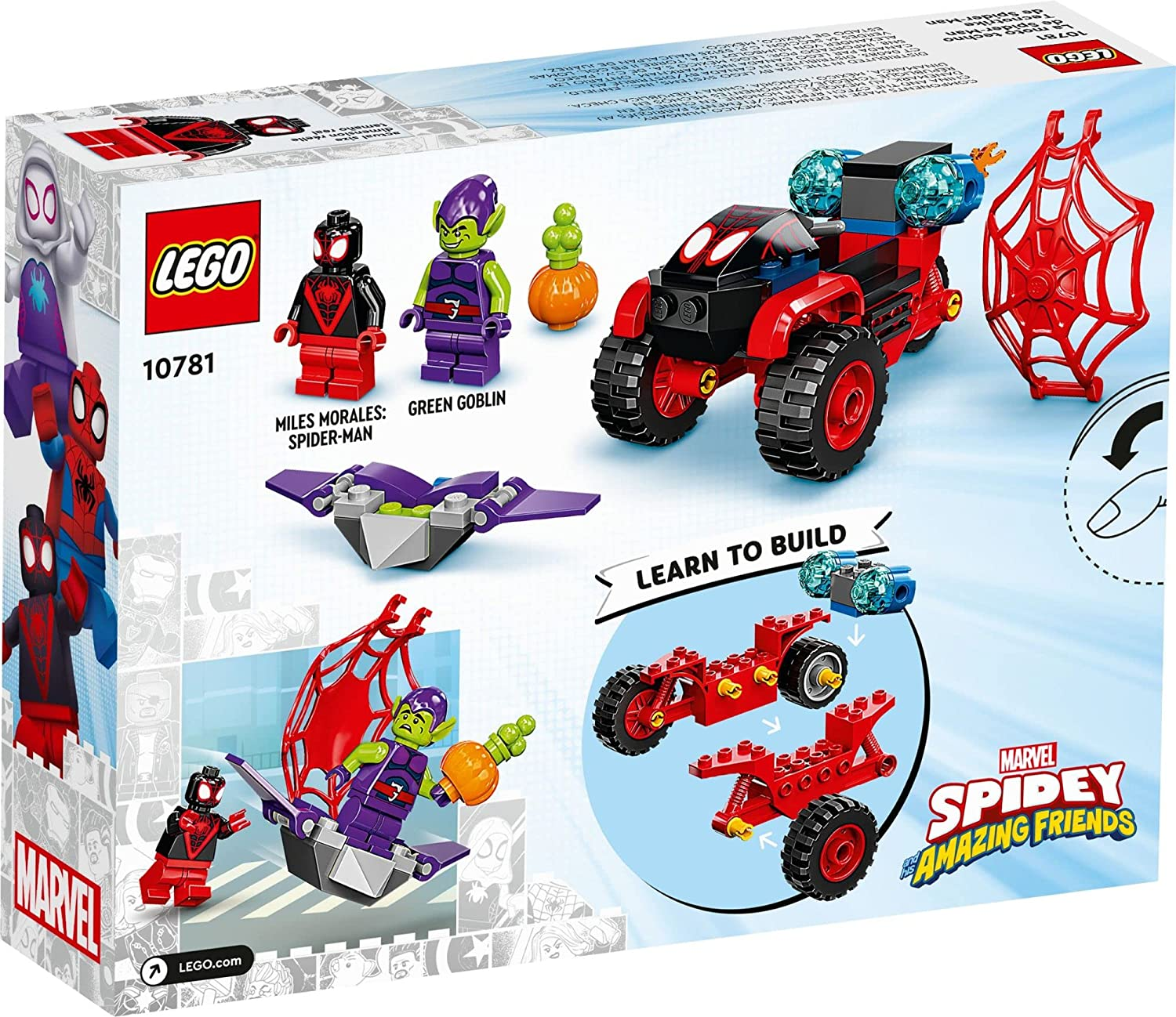 Marvel Spidey and His Amazing Friends Miles Morales Spider Mans Techno Trike by Lego 2