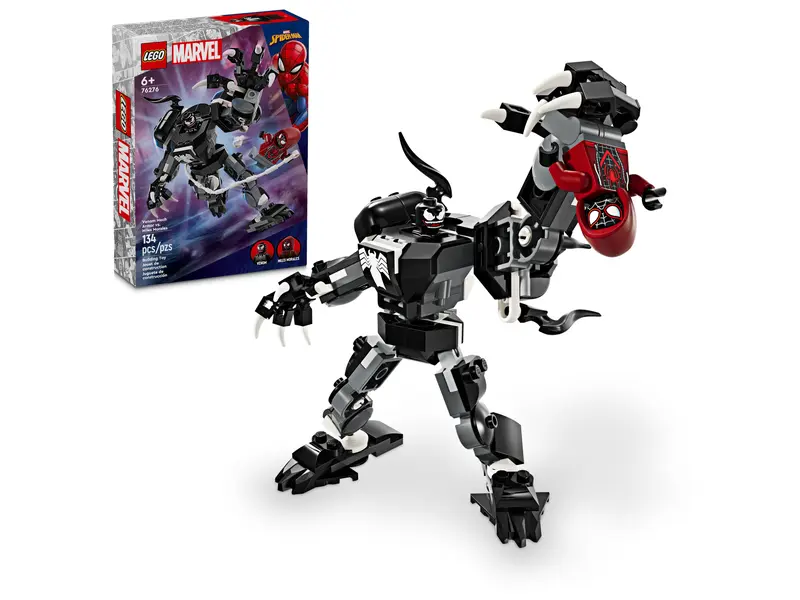 Marvel Venom Mech Armor vs. Miles Morales-by-Lego