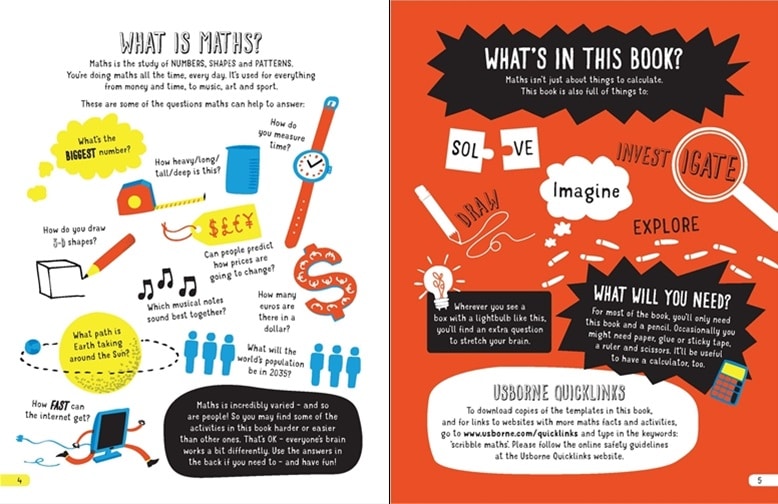 Math Scribble Book by Usborne 2