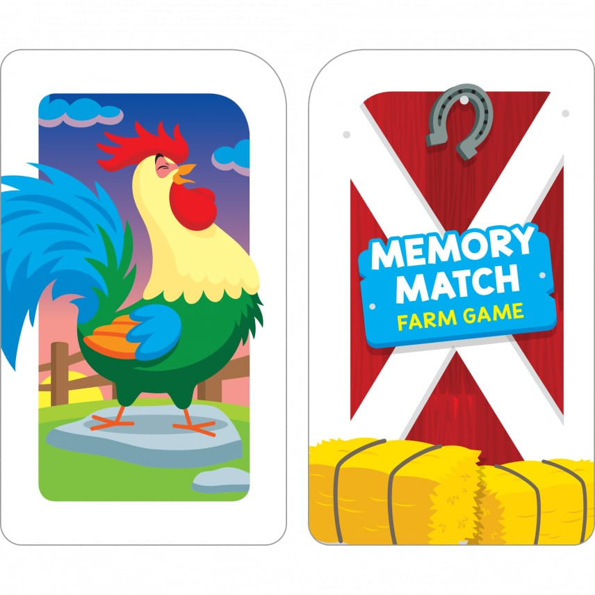 Memory Match Farm Card Game by School Zone 1