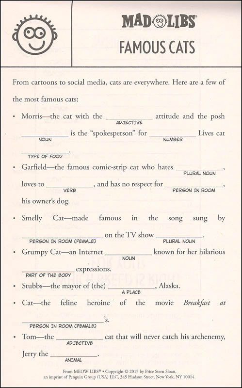 Meow Libs Mad Libs by Penguin Random House 1