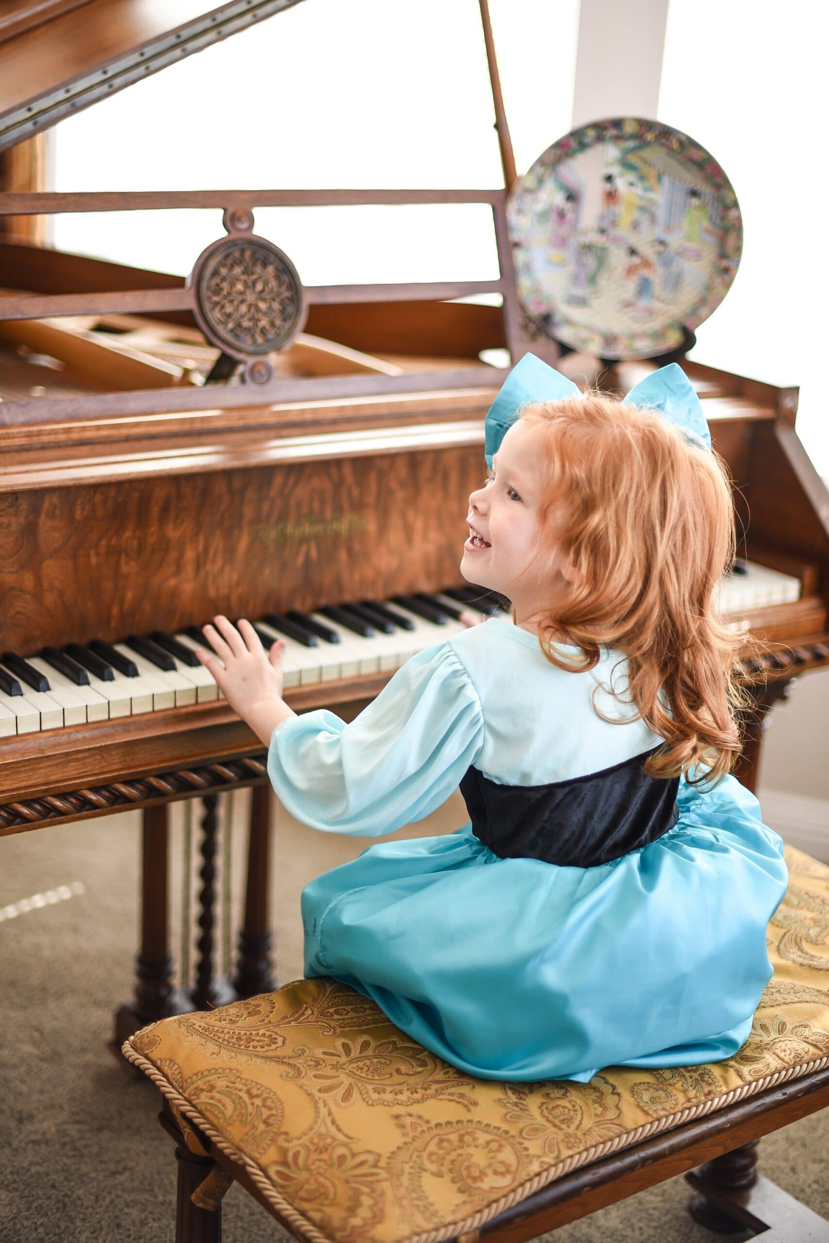 Mermaid Day Dress with Bow Medium 3 5 Years by Little Adventures 4 scaled