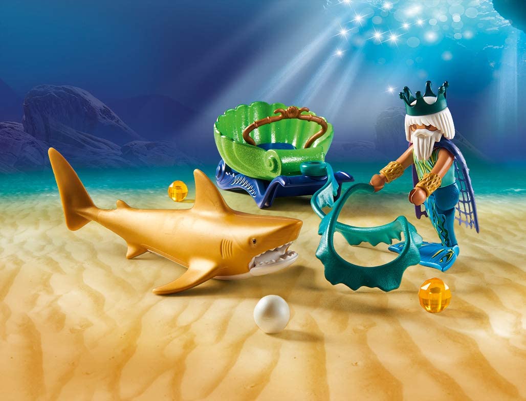 Mermaid King of The Sea with Shark Carriage by Playmobil 1