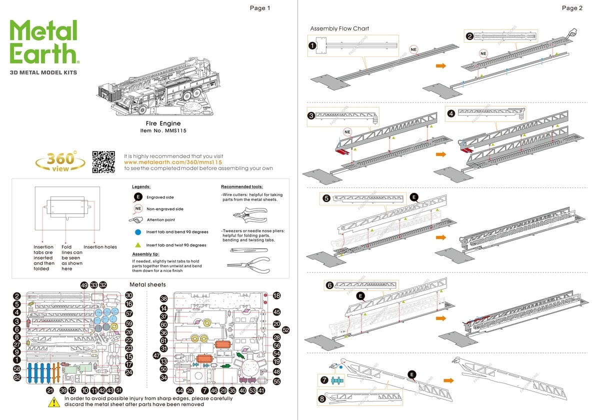 Metal Earth Fire Engine by Fascinations 5