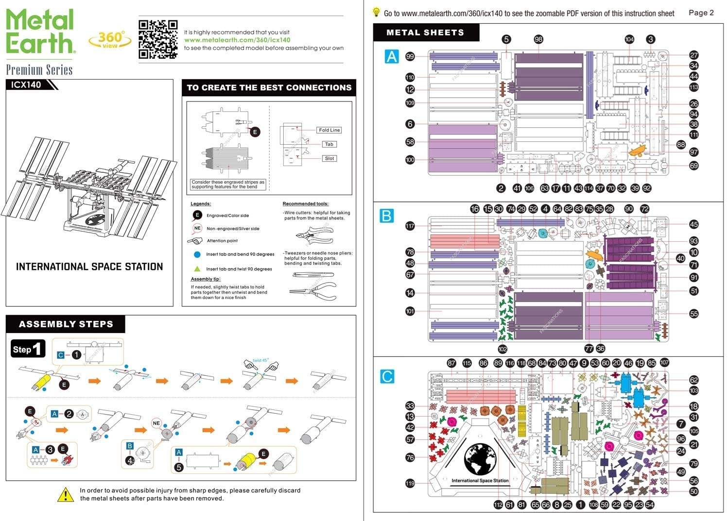 Metal Earth International Space Station by Fascinations 7