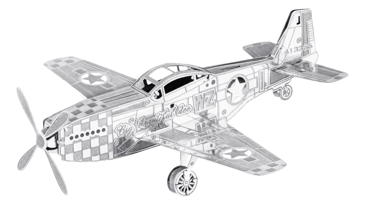 Metal Earth Mustang P 51 Airplane by Fascinations 1