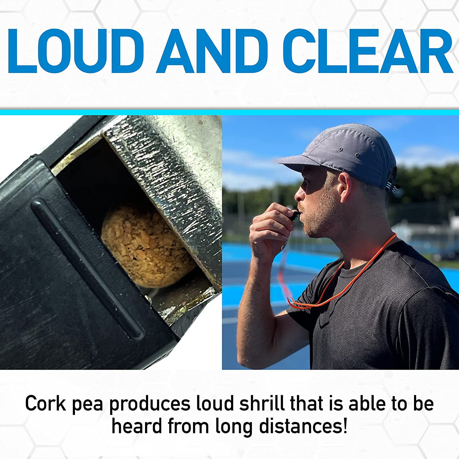 Metal Whistle with Lip Guard by Franklin 3