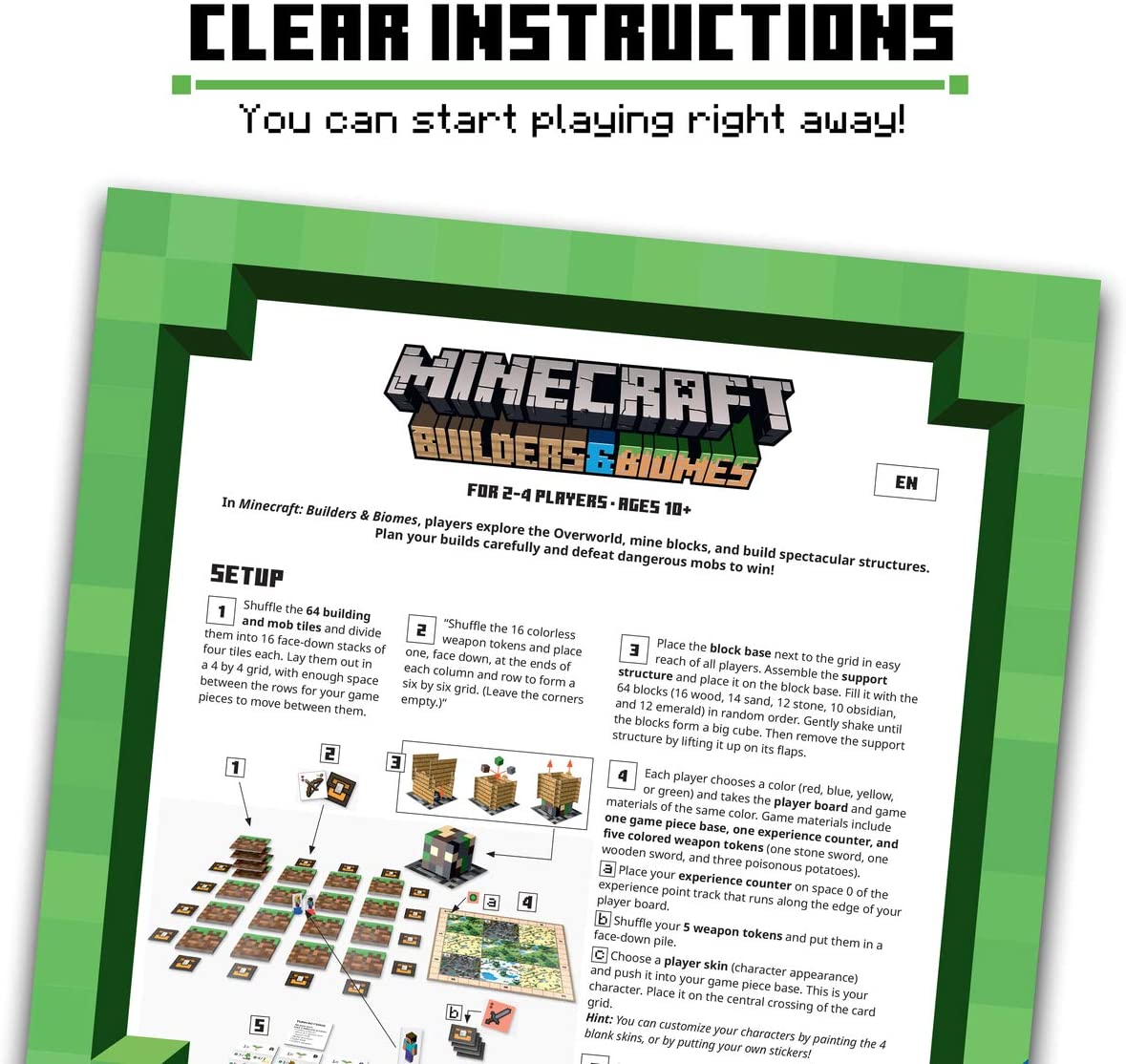 Minecraft Builders Biomes Board Game by Ravensburger 5