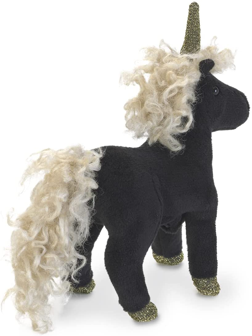 Mini Black Unicorn Finger Puppet by Folkmanis 2