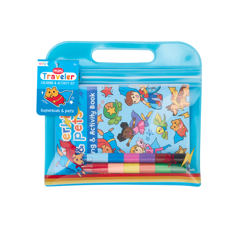 Mini Traveler Coloring Activity Kit Superkids Pets by Ooly