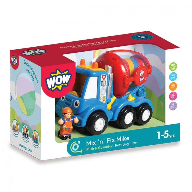 Mix 'n' Fix Mike Cement Mixer-by-WoW Toys