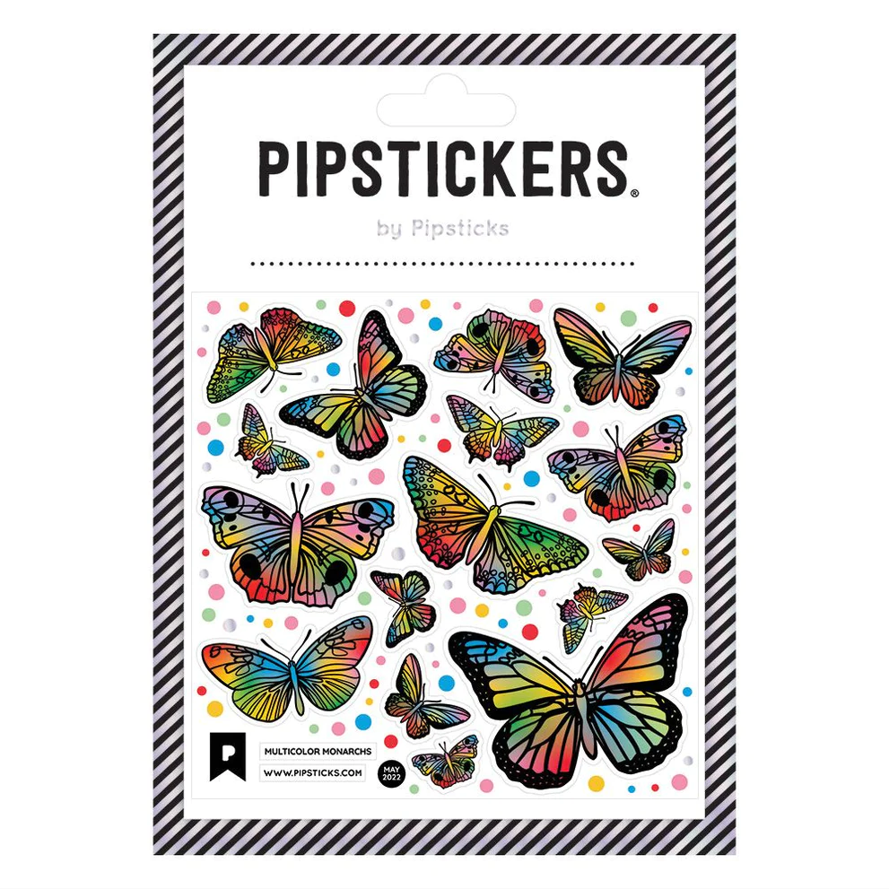 Multicolor Monarchs Sticker Sheet-by-Pipsticks