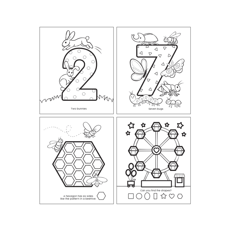 My First 123 Shapes Numbers Coloring Book by Ooly 3