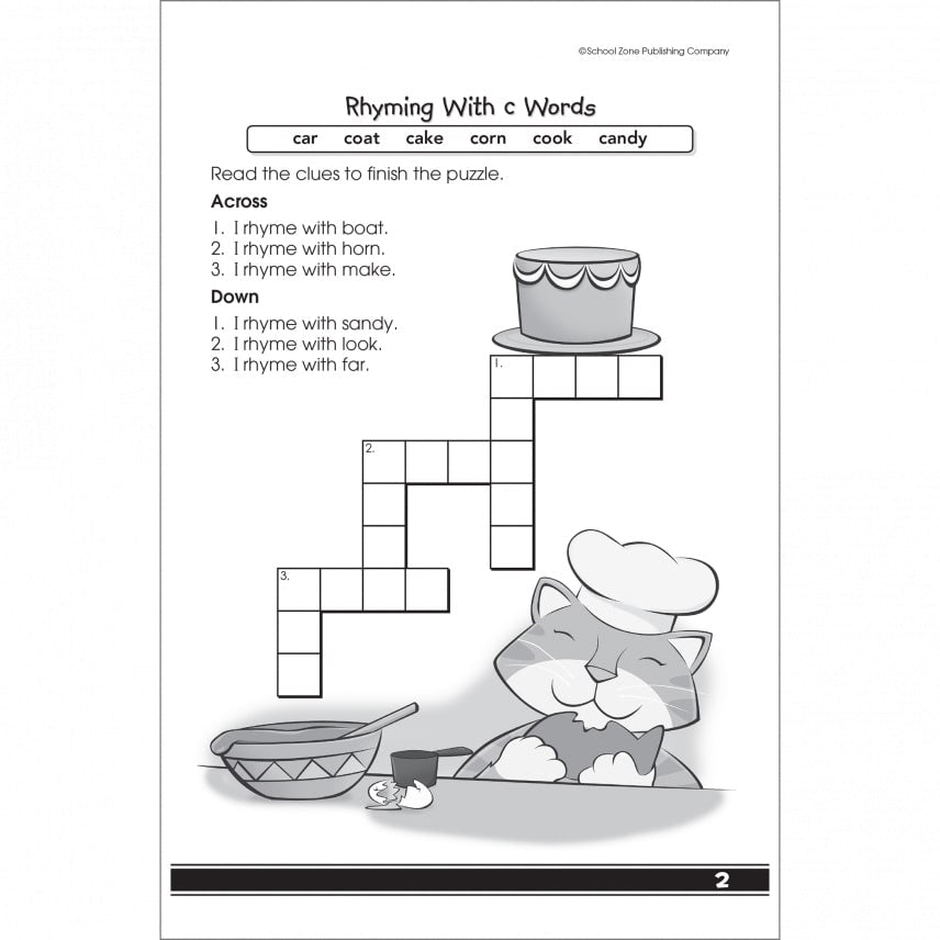 My First Crosswords Grades 1 2 Workbook by School Zone 2