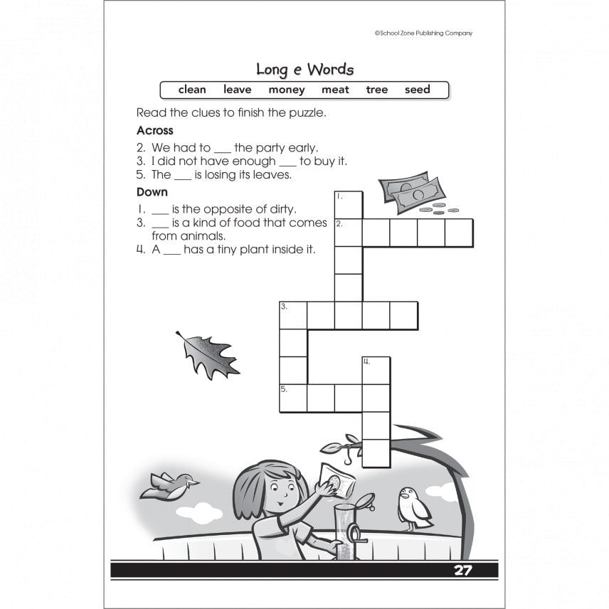 My First Crosswords Grades 1 2 Workbook by School Zone 3