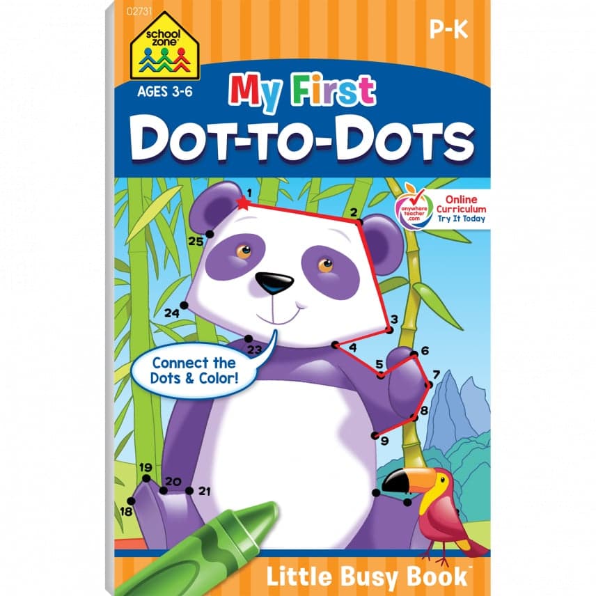 My First Dot To Dots Grades P K Workbook by School Zone