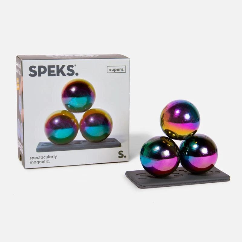 Oil Slick Supers Speks 33mm Magnet Balls Set of 3 by Speks