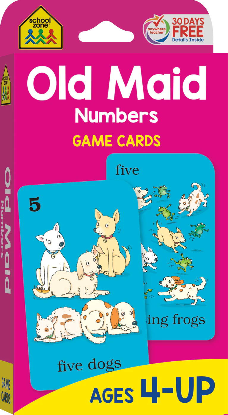 Old Maid Numbers Game Cards-by-School Zone