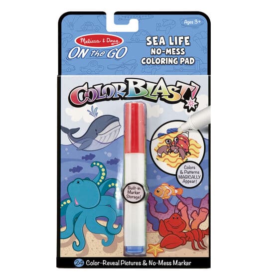 On the Go ColorBlast No Mess Coloring Pad Sea Life by Melissa Doug