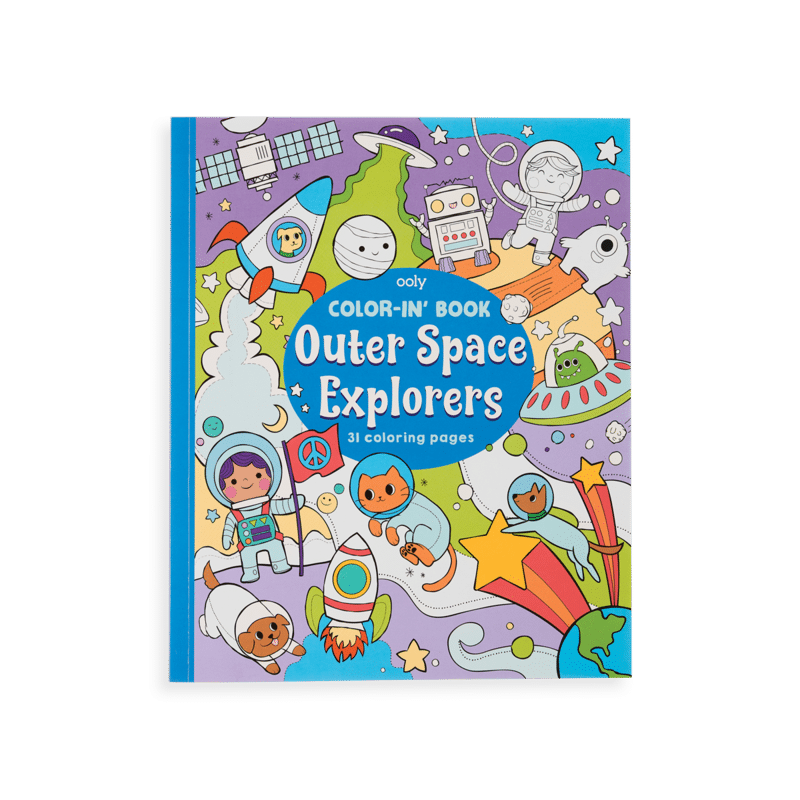 Outer Space Explorers Color in’ Book by ooly