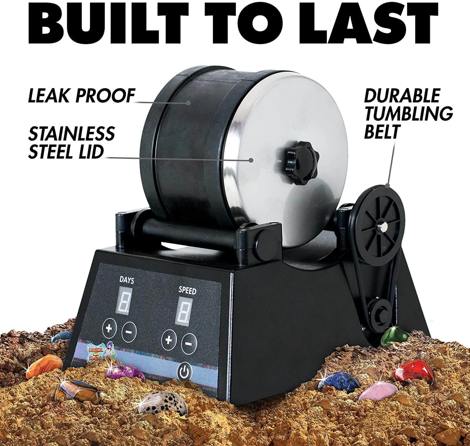 PRO Series Rock Tumbler by Discover With Dr. Cool 7