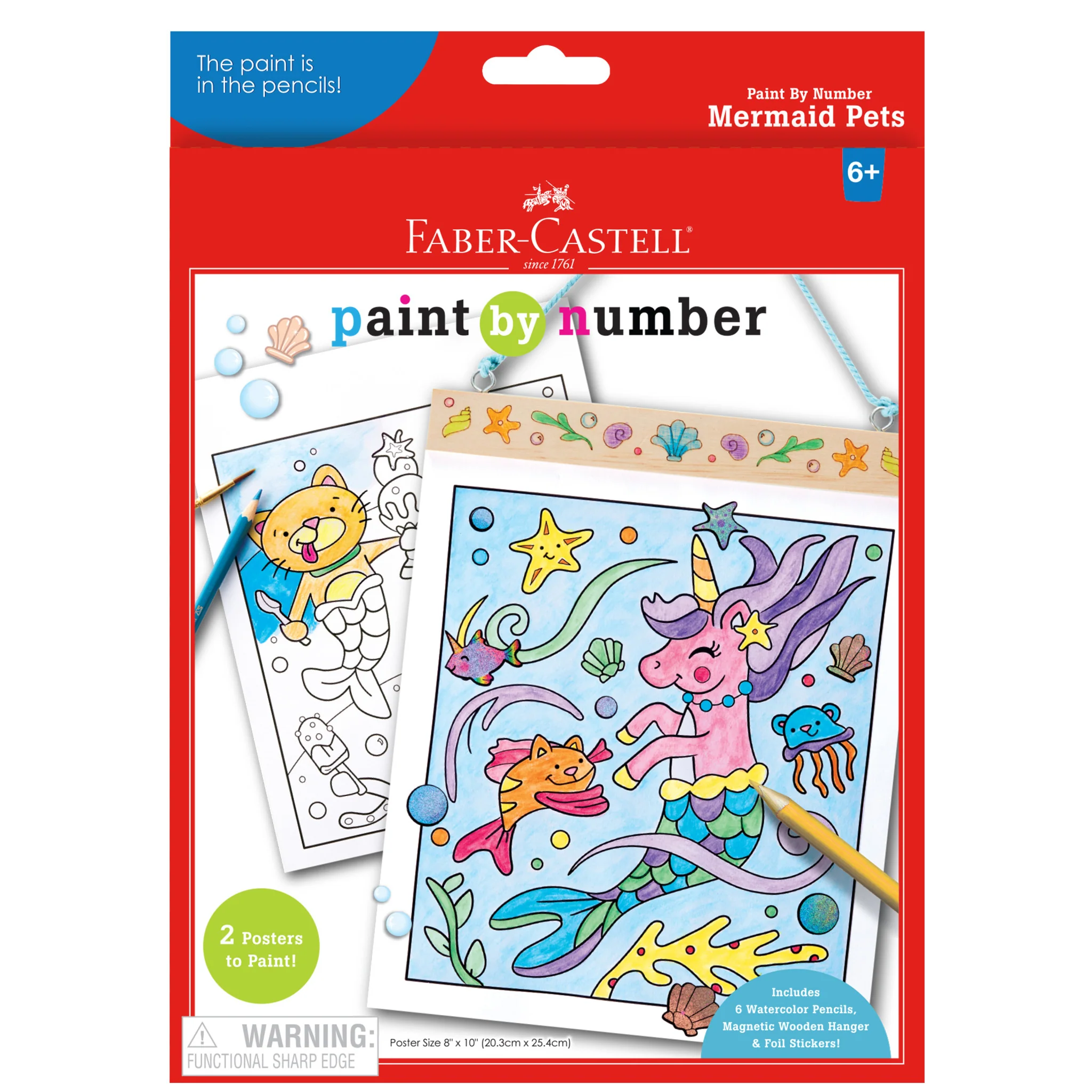Paint by Numbers Mermaid Pets Wall Art-by-Faber-Castell