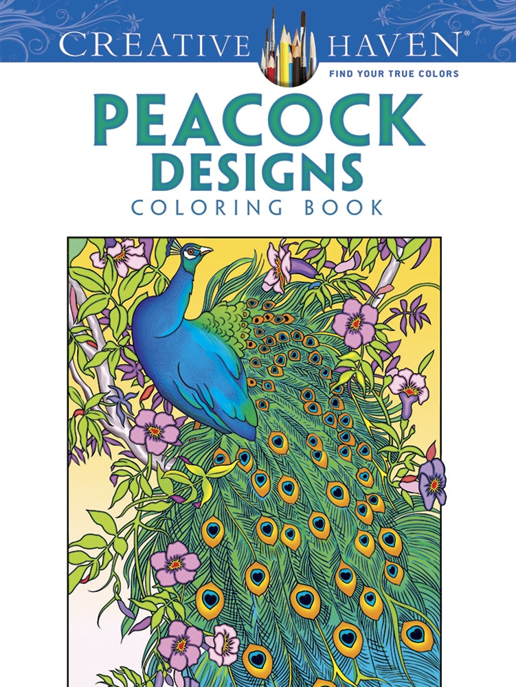 Peacock Designs Coloring Book by Dover Publications