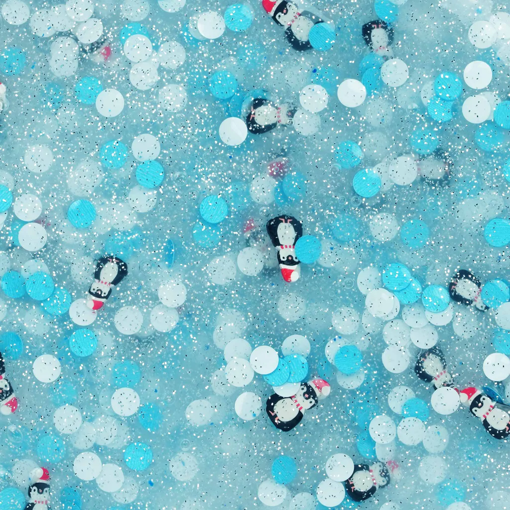 Penguin Party Holiday Putty Mini Tin by Crazy Aarons Putty World 1