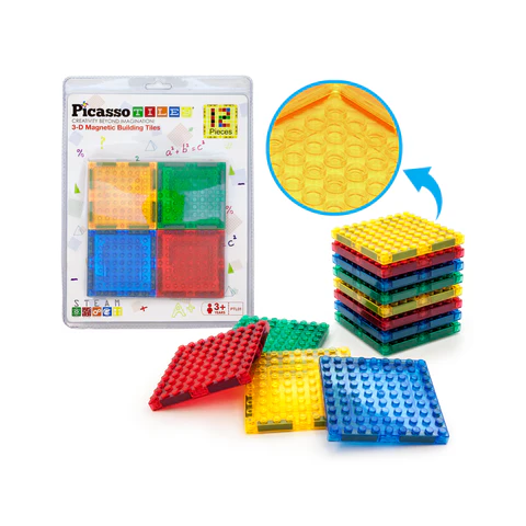 PicassoTiles Magnetic Brick Blocks Toy Tile Combo Pack-by-PicassoTiles