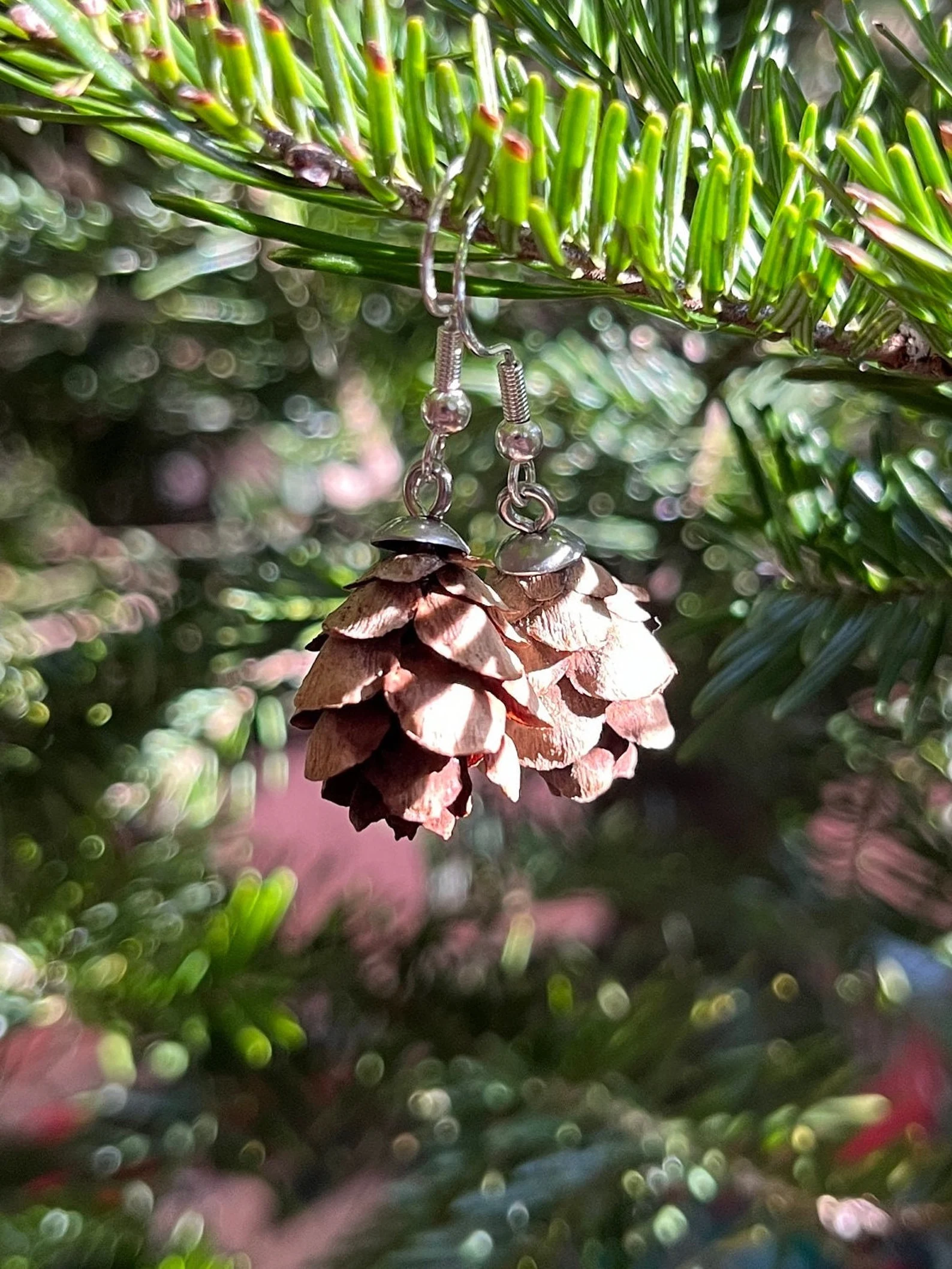 Pinecone Earrings-by-Sageware Fashion