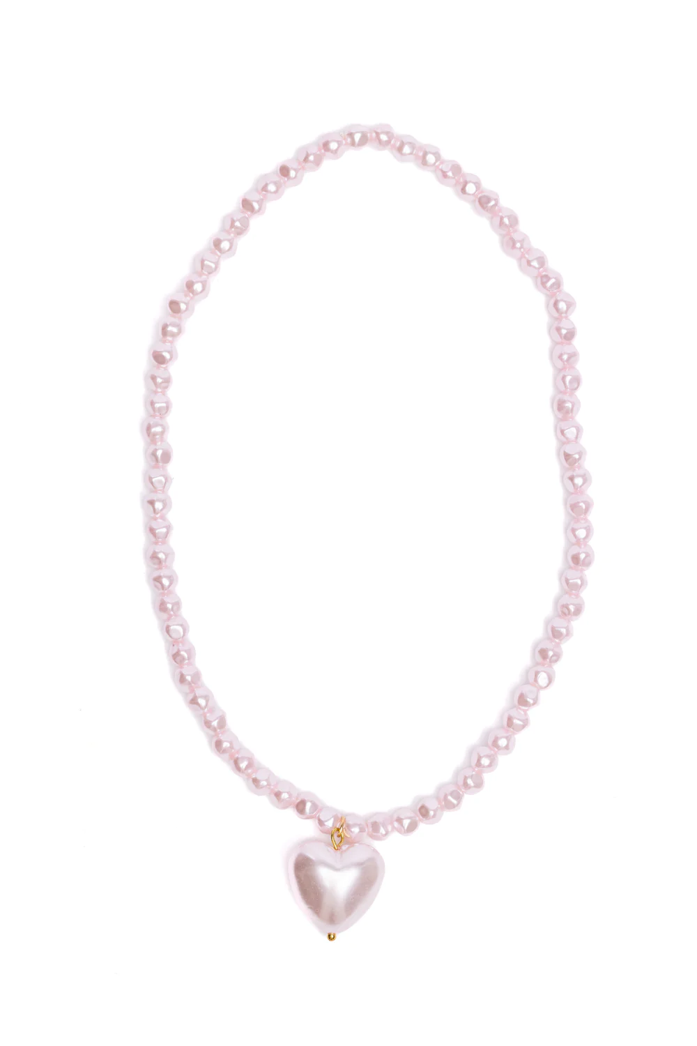 Pink Pearl Heart Necklace-by-Great Pretenders