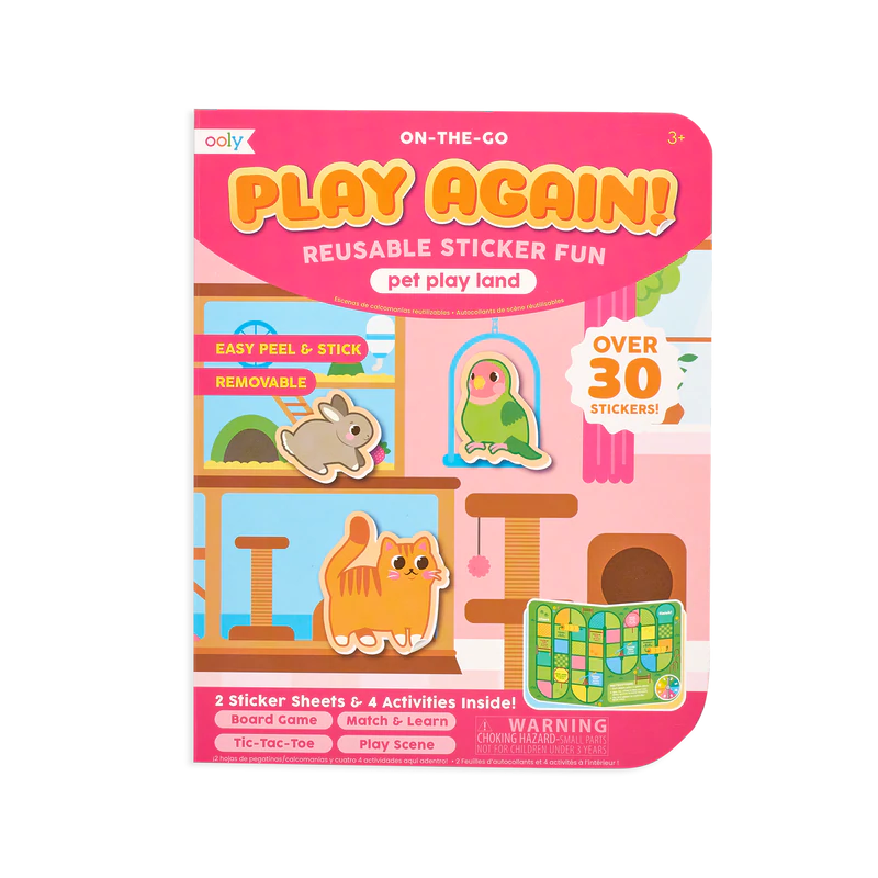 Play Again Pet Play Land Reusable Sticker Fun by Ooly