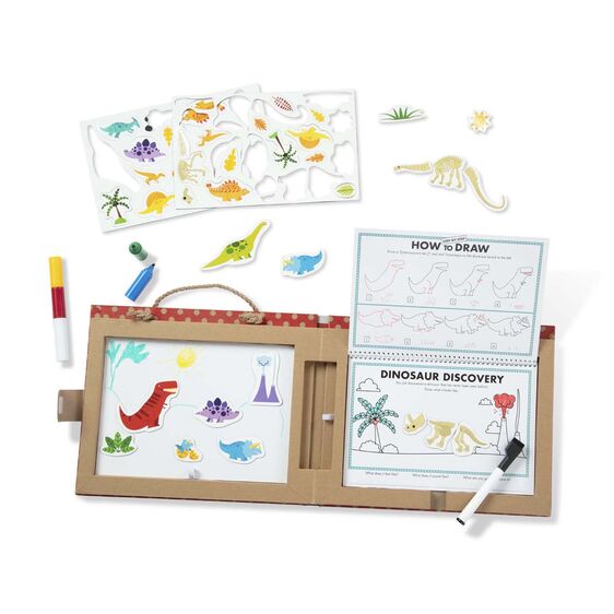 Play Draw Create Reusable Drawing Magnet Kit Dinosaurs by Melissa Doug 1