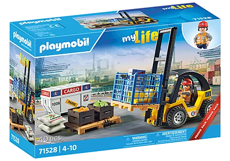 Playmobil Forklift Truck with Cargo-by-Playmobil