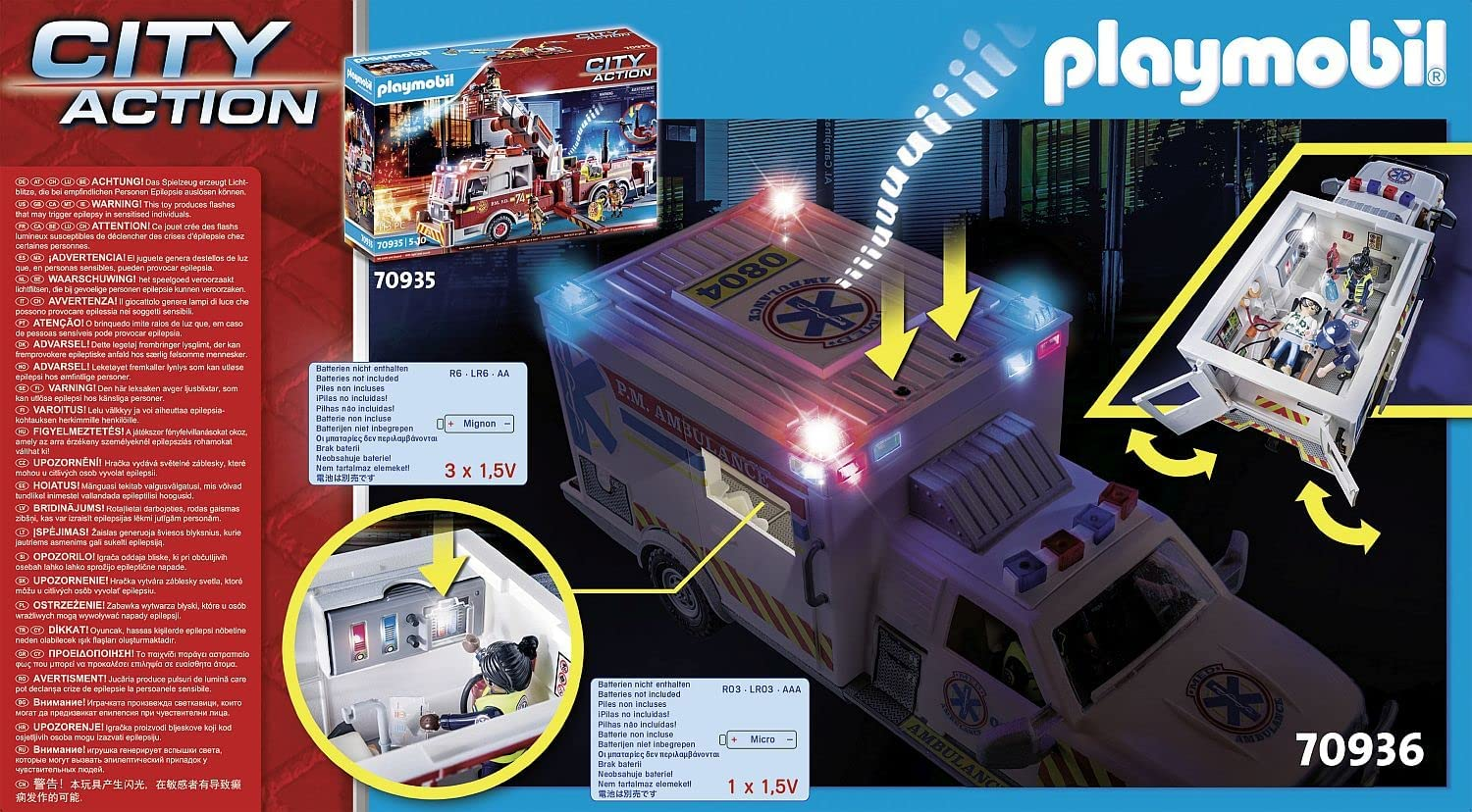 Playmobil Rescue Vehicles Ambulance with Lights and Sound by Playmobil 2