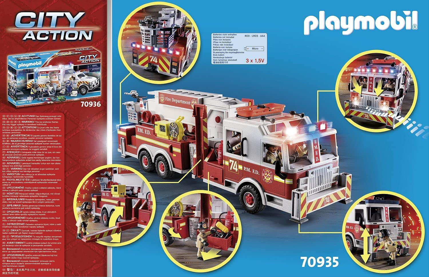Playmobil Rescue Vehicles Fire Engine with Tower Ladder by Playmobil 2