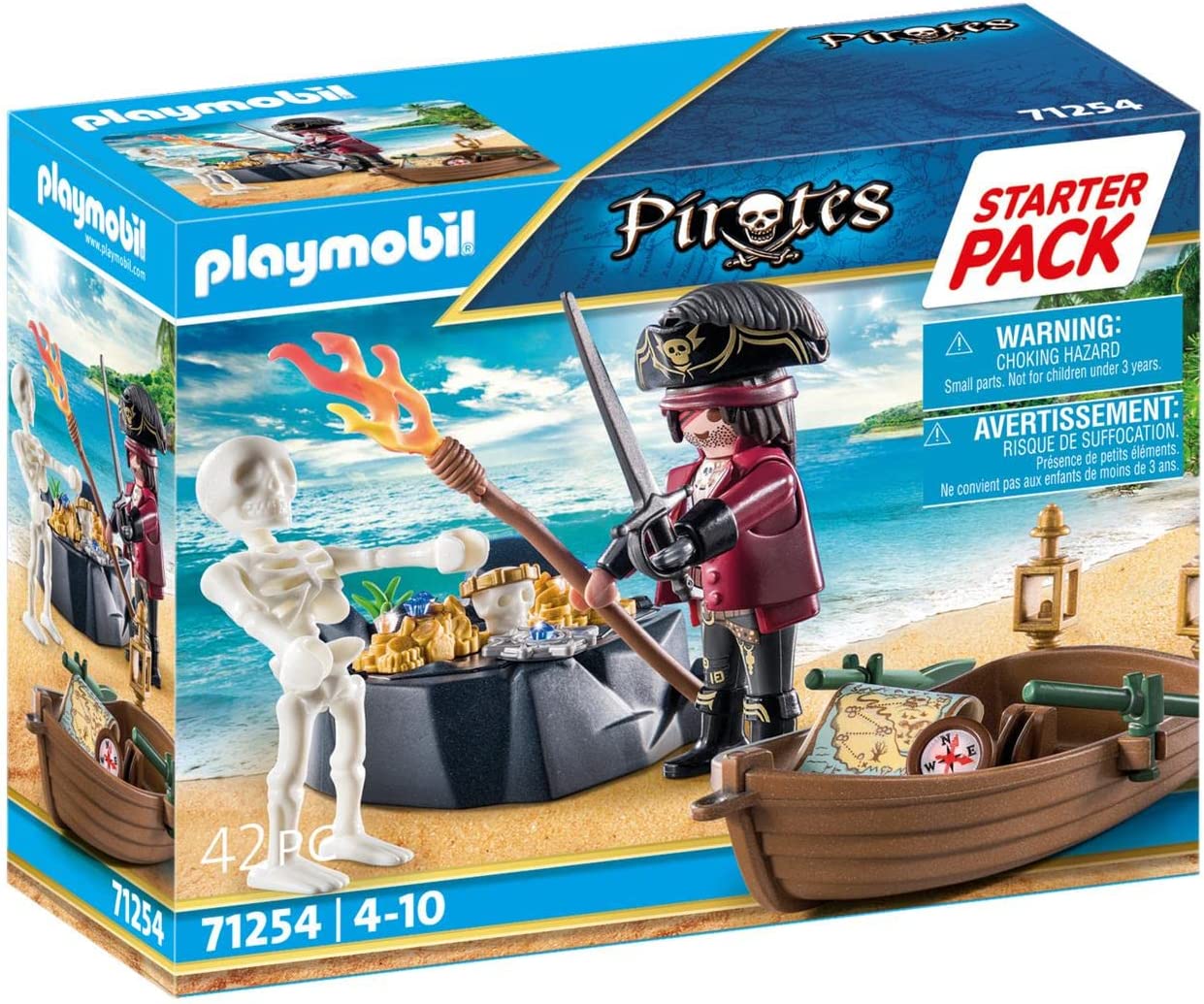 Playmobil Starter Pack Pirate with Rowing Boat-by-Playmobil