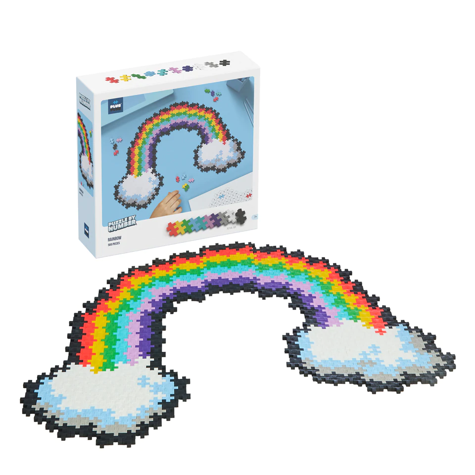 Plus Plus Puzzle by Number Rainbow by Plus Plus