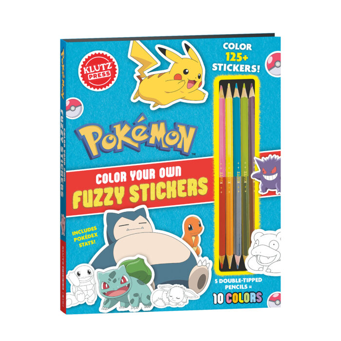 Pokémon Color Your Own Fuzzy Stickers-by-Klutz