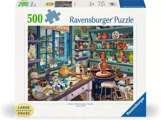 Pottery Studio Sanctuary 500pc Large Format Puzzle-by-Ravensburger