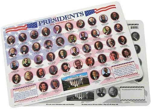 Presidents Placemat by Painless Learning 1