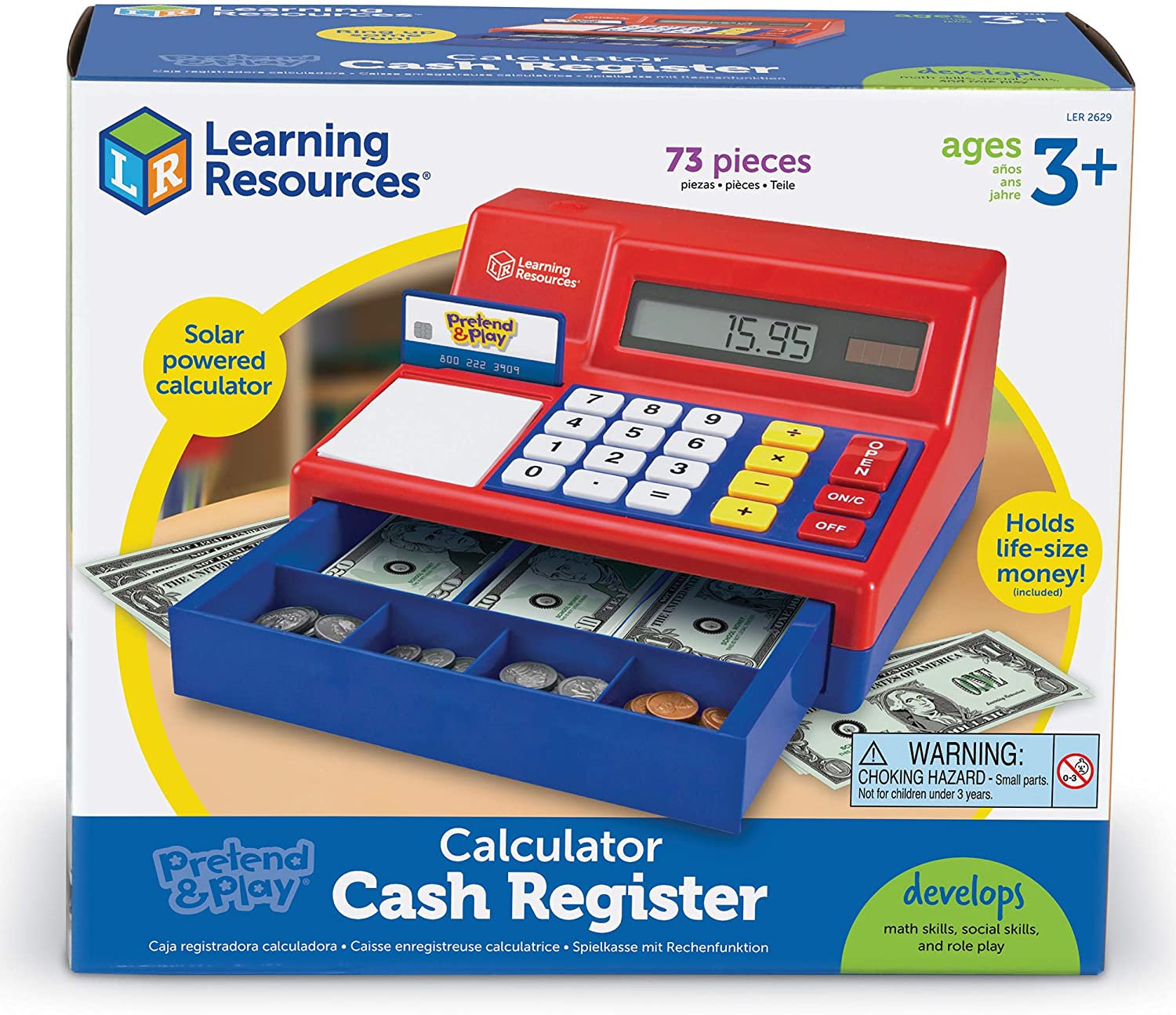 Pretend and Play Calculator Cash Register by Learning Resources 3