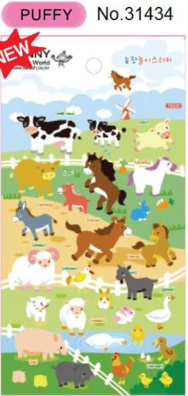 Puffy Farm Stickers by BC USA