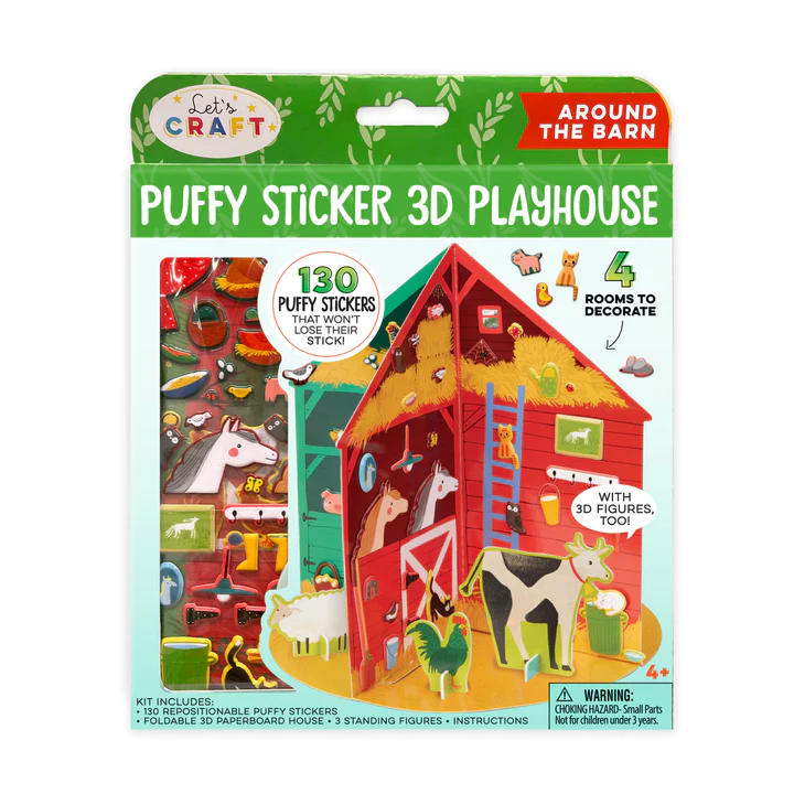 Puffy Sticker 3D Playhouse Around the Barn-by-Bright Stripes