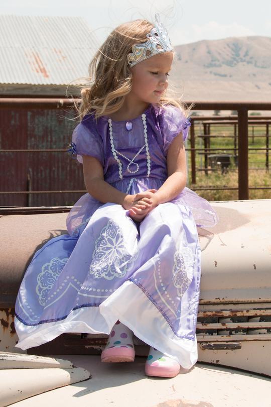 Purple Amulet Princess Dress Medium 3 5 Years by Little Adventures 6
